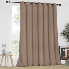 PRICES MAY VARY. Polyester Imported ITEM INFO: Each blackout curtain is W100" x L95". Its length is measured from top to the bottom, includes the grommet part. Each of the 14 grommets has a 1.6" inner diameter, which fits the most rods well. The soft polyester fabric gives you a nice touch. And the length is long enough to touch the floor perfectly. SMART DESIGN: There's nothing worse than sunlight or the shine from streetlights penetrating through the window, our curtains are used new light blo Curtains Sliding Door, Curtains For Door, Room Divider Curtains, Extra Wide Curtains, Curtains Classic, Insulated Drapes, Patio Blinds, The Shade Store, Wide Curtains