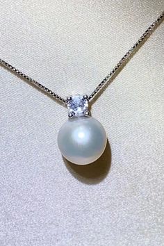 LOVCIA Freshwater Pearl 925 Sterling Silver Necklace Pearl Chain, Sterling Silver Necklace, Ring Necklace, Pearl Jewelry, Chain Lengths, Sterling Silver Necklaces, Silver Necklaces, Fresh Water, Freshwater Pearls