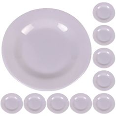 a white plate with eight plates on it