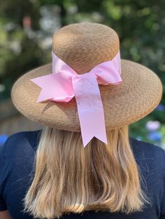 Grosgrain Hat Ribbons – The Preppy Stitch Adjustable Ribbon Hat For Kentucky Derby, Adjustable Hat With Ribbon For Kentucky Derby, Ribbon Hat For Kentucky Derby Garden Party, Adjustable Pink Hat With Ribbon, Pink Adjustable Hat With Ribbon, Pink Adjustable Ribbon Hat, Kentucky Derby Garden Party Hat With Ribbon, Spring Garden Party Hat With Ribbon, Preppy Stitch