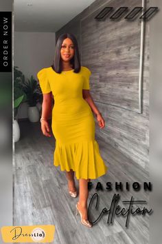 Elegant Solid Color Short Sleeve Pleated Midi Dress Casual Short Sleeve Solid Color Bodycon Dress, Casual Solid Color Short Sleeve Bodycon Dress, Fitted Solid Color Midi Dress, Fitted Mid-length Solid Color Midi Dress, Summer Workwear Bodycon Dress In Solid Color, Spring Bodycon Dress For Office, Summer Workwear Solid Color Bodycon Dress, Summer Workwear Bodycon Dress, Fitted Short Sleeve Solid Midi Dress