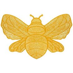 a drawing of a bee on a white background