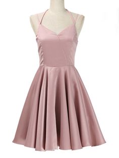 Homecoming Inspiration, Short Women Dresses, Prom Dresses Mini, Teen Dresses, Short Party Dresses, Satin Evening Gown, Short Women, Pearl Pink, Ruffle Swimsuit