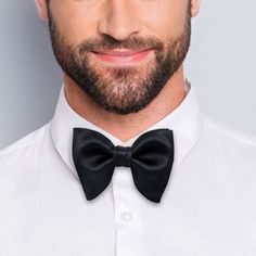 Classic Black Bow With Butterfly Knot, Classic Black Butterfly Knot Bow, Tuxedo Bow For Black-tie Events, Elegant Bow With Butterfly Knot For Black-tie Events, Formal Bow With Butterfly Knot, Formal Butterfly Knot Bow Tie, Detachable Bow Tie For Black-tie Events, Dapper Satin Bow Tie For Black Tie Events, Dapper Satin Bow Tie For Black-tie Events