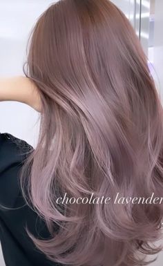 Asian Purple Hair Balayage, Muted Hair Color For Brunettes, Brown To Lavender Ombre, Lavender Beige Hair Color, Mauve Mushroom Brown Hair, Purple Ash Brown Hair, Dusty Purple Hair Color, Lilac Hair Color Lavender, Milk Tea Purple Hair