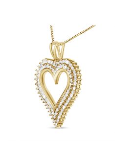 Celebrate someone you love with this stunning diamond heart pendant. This diamond necklace features 2 rows of round diamonds prong set along the edge of Family Metal, Necklace With Diamonds, Sweet Necklace, Diamond Heart Pendant Necklace, Shape Crafts, Heart Pendant Diamond, Jewelry Essentials, Woman Within, Heart Shape Pendant