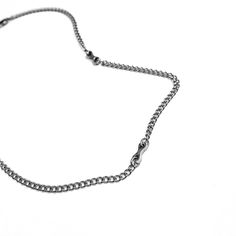 Tackle any challenge with our // abtblank Trifecta Silver Chain Necklace. Featuring three polished chain links and a reconstructed curb chain, this fearless necklace comes in two sizes with a fitted lobster clasp closure, so you can conquer any adventure with confidence and style. available in 18 and 21 inches stainless steel fitted closure reconstructed chain grunge aesthetic Resizable Silver Jewelry For Everyday, Everyday Resizable Silver Jewelry, Adjustable Gunmetal Jewelry With Chain, Silver Casual Necklace With Adjustable Length, Casual Silver Necklace With Adjustable Length, Everyday Adjustable Metal Jewelry, Casual Everyday Necklace With Silver Chain, Adjustable Everyday Metal Jewelry, Trendy Adjustable Chain Jewelry For Everyday