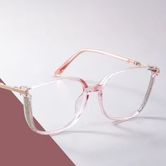 Rodz Square Flesh Pink Frame Glasses | Zeelool Optical Light Pink Glasses, Pink Frame Glasses, Pink Glasses Frames, Light Pink Square, Glasses Ideas, Square Frame Glasses, Pink Glasses, Exam Motivation, Pink Frame