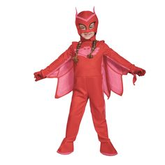 PRICES MAY VARY. OFFICIALLY LICENSED PJ MASKS OWLETTE COSTUME - Join the nighttime adventures of the PJ Masks kids AUTHENTIC PJ MASKS OUTFIT - Jumpsuit features attached boot covers, detachable tail, pair of gloves and character headpiece COMFORTABLE TO WEAR OWLETTE COSTUME - Also includes glow in the dark chest and mask detailing to really stand out PJ MASKS INSPIRED COSTUME - Whether it's for Halloween or dress up at a party, this costume will get attention QUALITY COSTUME DESIGNED WITH CARE - Owlette Costume, Glow Costume, Halloween Costumes Kids, Pj Masks Owlette, Red Superhero, Toddler Costumes Girl, Authentic Costumes, Costume Disney, Costumes Kids