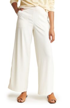 Flowy ankle trousers topped with an elastic waistband are a comfortable workwear essential that will elevate your professional style. 30" inseam, 25" leg opening; 11 1/2" front rise, 16 1/2" back rise (size Medium) Elastic waistband Front patch pockets 98% polyester, 2% spandex Machine wash, line dry Imported Model stats: 5'10", 32" bust, 25" waist, 36" hip. Model is wearing size M. Comfortable Workwear, Ankle Trousers, Workwear Essentials, Professional Style, Slim Trousers, Professional Fashion, Max Studio, Wide Leg Trousers, Work Wear