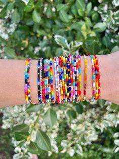 Bracelet With Beads, Handmade Friendship Bracelets, Jewelry Colorful, Bracelet Stacking, Seed Bead Bracelet, Rainbow Bracelet, Bracelets Set, Bracelet Beaded, Seed Bead Bracelets