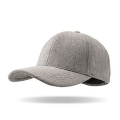 a gray baseball cap on a white background