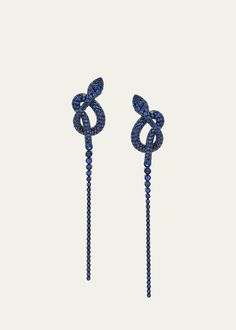 Get free shipping on Stefere White Gold Blue Sapphire Earrings from The Snake Collection at Bergdorf Goodman. Shop the latest luxury fashions from top designers. Jewelry Mood Board, Blue Sapphire Earrings, Art Jewelry Design, Expensive Jewelry Luxury, White Gold Sapphire, Snake Jewelry, Snake Earrings, The Snake, Blue Jewelry