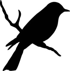 a black and white silhouette of a bird on a tree branch with the words,'i love you '