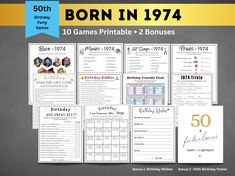 the 50th birthday party game is shown here