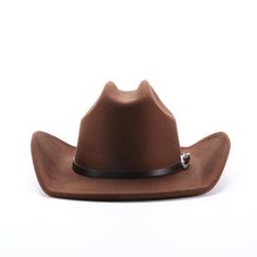 PRICES MAY VARY. Made of high-quality fabrics: This western cowboy hat is made of high-quality fabrics, which combines comfort and durability to ensure that it maintains good shape and texture after long-term wear. One-piece shaping design : The overall design of the hat is carefully shaped to perfectly fit the contour of the head, ensuring comfort and stability when wearing. Elegant pinch crown and curled brim: The pinch crown and curled brim design add elegance and retro style to this cowboy h Country Themed Parties, Cowboy Buckle, Brown Cowboy Hat, Rodeo Events, Western Cowboy Hats, Avant Garde Fashion, Classic Metal, Cowboy Hat, Western Cowboy