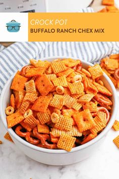 This Crock Pot Buffalo Ranch Chex Mix is easy to put together with tons of your favorite flavors! Crunchy, tasty and with a little kick! Ranch Chex, Ranch Chex Mix, Homemade Ranch Seasoning, Buffalo Ranch, The Country Cook, Homemade Ranch, Famous Recipe, Snacks To Make, Snack Treat