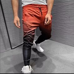 Come In Black Or Red Red Stretch Sweatpants For Streetwear, Red Sports Pants For Summer, Casual Red Gym Bottoms, Casual Orange Joggers For Streetwear, Red Sport Bottoms For Fall, Orange Athleisure Jogging Bottoms, Orange Athleisure Bottoms For Jogging, Red Stretch Casual Bottoms, Red Fitted Sweatpants For Athleisure