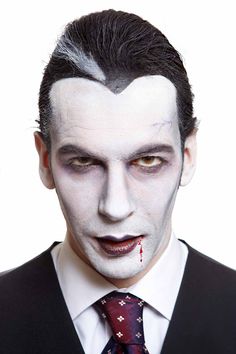 Top 50 Dapper Mens Halloween Makeup To Impress The Party Vampire Makeup For Men With Beards, Vampire Face Paint For Men, Scary Clown Makeup Creepy Easy Men, Halloween Hair Designs, Vampire Make Up Men, Dracula Makeup For Men, Hair Designs Men, Dracula Face Paint, Vampire Makeup Men