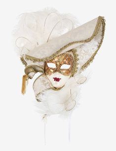 Marlene authentic venetian mask in papier mache. Handcrafted according to the original Venice carnival tradition. Manifactured in Venice by the famous venetian masters. Each item is provided with certificate of authenticity.H70 x W50 cm Venetian Costumes, Venice Mask, Mardi Gras Outfits, Lace Cape, Ball Mask, Carnival Of Venice, Venice Carnival, Venetian Masks, Venetian Mask