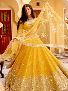 Luminous yellow lehenga choli and dupatta radiate elegance, introducing our stunning yellow lehenga choli and dupatta that will light up any occasion. Price:- ₹4,199.00 Luxury Anarkali Choli For Traditional Ceremonies, Luxury Anarkali Lehenga For Diwali, Luxury Yellow Lehenga For Parties, Luxury Anarkali Choli For Eid, Luxury Yellow Anarkali Set With Sheer Dupatta, Luxury Anarkali Style Georgette Choli, Luxury Anarkali Georgette Choli, Cheap Bollywood Style Choli For Wedding, Luxury Yellow Choli For Festivals