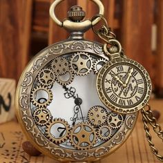 Steampunk Pocket Watch Bronze Railroad Clock Timepiece Solid Bronze New!! Steampunk Pocket Watch, Old Pocket Watches, Very Cute Dogs, Father Christmas, Fit Inspo, Meaningful Gifts, Pocket Watch, Accessories Watches, Time Piece