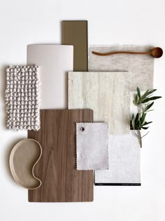 Moodboard materialenbord materialen materials interieuradvies interieurontwerp japandi Ambient Bedroom, Materials Board, Design Color Trends, Moodboard Inspiration, Design Boards, Beige Interior