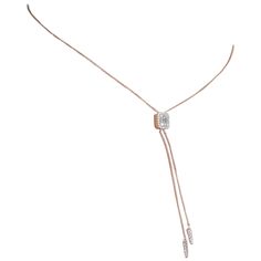 This white gold 18K necklace with baguette and round shape diamonds by Amwaj jewelry will add a delicate touch for a glamorous and feminine look of the lady who will choose this eternal piece. Diamond clarity: VS SI /G H color Diamond weight: 0.46ct Length: 24.5cm Gross weight : 4.58G