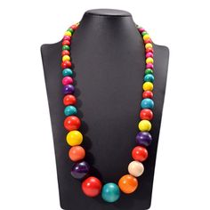 We are really happy to introduce you this Long Bohemian Necklace, Wooden Necklace, Colorful Necklace, Gift for Woman, Statement Necklace, Beaded Necklaces, Necklace for Women! This beautiful bohemian necklace is made of colorful wooden oval beads and dark-colored cotton rope. Its perimeter equals 42 cm, whereas its total weight is 105 g. The images attached match exactly the quality you will get once you have it around your neck. This necklace would not only put the finishing touch to your every Colorful Necklace, Necklace Colorful, Wooden Necklace, Oval Beads, Gift For Woman, Bohemian Necklace, Necklace Beaded, Colourful Necklace, Beaded Necklaces