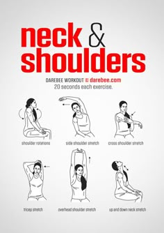 a poster with instructions on how to use neck and shoulder shoulders