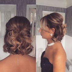 Wedding Hairstyles For Short Hair, Evening Hairstyles, Mother Of The Bride Hair, Half Updo, Short Wedding Hair, Penteado Cabelo Curto, Wedding Hairstyles Updo, Short Hair Updo, Hairstyles For Short Hair