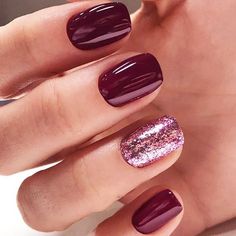 30+ Stunning Burgundy Nails Designs; Fall burgundy nails;Wine Red Stiletto Nails;Burgundy Wine Nail Color | Long Square Coffin Acrylic Nails | Shimmer Nail Art and Nail Design;Wine Red acrylic nails；dark burgundy red nail polish Burgundy Nail Designs, Dark Nail Designs, Short Nail Manicure, Wine Nails, Nails 2018, Fall Gel Nails, Different Nail Designs, New Nail Designs, Gold Nail