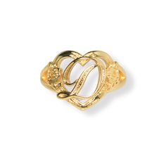 Ring open and adjustable. Fits size 6-10. Gold Rings Initials, Aesthetic Rings Gold, Mexican Gold Rings, Gold Ring Aesthetic, J Ring, Initial Ring Gold, Custom Gold Rings, Initial Rings, Nose Ring Jewelry