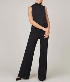 Spanx The Perfect Wide Leg Pants Chic Straight Pants With 4-way Stretch, Comfort Stretch Straight Dress Pants For Work, Versatile 4-way Stretch Office Pants, Versatile 4-way Stretch Pants For Office, Versatile 4-way Stretch Work Pants, 4-way Stretch Office Trousers, 4-way Stretch Trousers For Office, Ankle-length 4-way Stretch Office Pants, Four-way Stretch Office Trousers