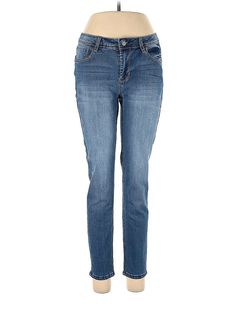 Kensie Jeans Size: 32 Blue Bottoms - used. No Fabric Content, Medium Wash, Hearts, Cropped, Mid/Reg Rise | Kensie Jeans - Mid/Reg Rise: Blue Bottoms - Size 32 Kensie Jeans, Blue Jeans, Womens Bottoms, Jeans Size, Women Handbags, Handbags, Fabric, Blue, Clothes