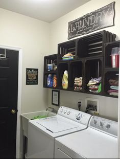 the laundry room is clean and ready for us to use