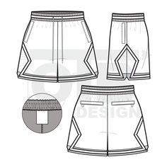 the front and back views of men's boxer shorts, designed by design lab