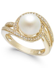 in stock Swirl Ring, Freshwater Cultured Pearls, Freshwater Pearls, Swirl, Diamond Cuts, Jewelry Watches, Gemstone Rings, Jewelry Rings, Fine Jewelry