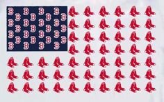 boston red sox baseball team stickers on the back of an american flag and boots