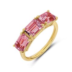 PINK TOURMALINE ROSA BIRTHSTONE RING – Starling Pink Emerald Ring, Pink Emerald, Aqua Marine, Starling, Ring Sizer, October Birth Stone, Emerald Ring, Birthstone Ring, Ring Handmade