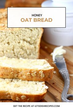 sliced loaf of oat bread on a cutting board