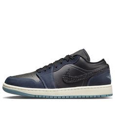 (WMNS) Air Jordan 1 Low 'Midnight Navy' FJ5478-010 (AJ1/SNKR/Retro/Casual/Low Top/Women's/Non-Slip/Basketball/Wear-resistant) Jordan Low 1, Nike Jordan Low, Air Jordan 1 Shoes, Jordan 1 Shoes, Wmns Air Jordan 1, Nike 1, Jordan Low, Retro Basketball Shoes, Marina Blue