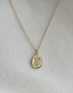 Olive Branch Pendant — Claus Jewelry Everyday Yellow Gold Etched Jewelry, Nature-inspired Personalized Jewelry For Everyday, Nature-inspired Personalized Everyday Jewelry, Minimalist Etched Round Pendant Jewelry, Minimalist Etched Jewelry For Anniversary, Silver Brass Jewelry With Engraving Option, Hand Forged Nature-inspired Everyday Jewelry, Etched Sterling Silver Jewelry In Yellow Gold, Everyday Etched Pendant Necklace