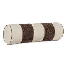 a roll of brown and white fabric