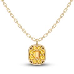 Elegant, colorful, and designed for your every mood. This delicate 10K yellow gold women's necklace, from the Juliette Maison™ collection, is enlivened with dazzling natural orange citrine gemstones. The 18-inch cable chain secures in place with a lobster clasp. Fine Jewelry Citrine Necklace In Yellow Gold, Fine Jewelry Yellow Birthstone Necklaces, Yellow Birthstone Fine Jewelry Necklaces, Yellow Gemstone 14k Gold Necklace, Yellow Birthstone Fine Jewelry Necklace, Yellow Birthstone Necklaces In Fine Jewelry Style, Yellow Gemstone Necklace In 14k Gold, Fine Jewelry Yellow 14k Gold Necklace, 14k Gold Yellow Fine Jewelry Necklace