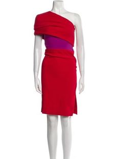 Haney Sheath DressRedCutout AccentShort Sleeve with One-ShoulderConcealed Zip Closure at SideFit:Dresses by Haney typically fit true to size. Vintage Holiday Dress, Designer Gifts, Holiday Dresses, Knee Length Dress, Kids Design, Sweater Accessories, Handbags On Sale, Vintage Tags, Shop Earrings