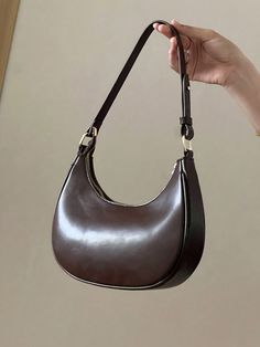 Café integral Elegante Collar  Poliuretano A cuadros,Liso,Estampado en Textura Bolso Hobo Embellished My Style Bags, Trendy Business Casual, Fall Bags, Adjustable Bag, Womens Business Casual, Brown Leather Bag, Brown Purses, Classic Bags, Pretty Bags