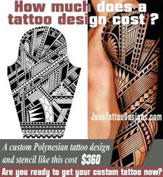 an advertisement for tattoo parlors with the words how much does a tattoo design cost?