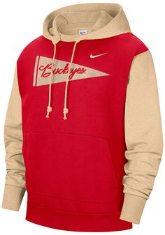 Put your Buckeyes spirit on display in this Ohio State Buckeyes Long Sleeve Hoodie! You'll be cozy on game day in this The Ohio State University Mens Red Standard Issue Hooded Sweatshirt. This Buckeyes Long Sleeve Hoodie features a team name in pendant on front chest. Wear your Ohio State Buckeyes spirit with pride in this great Mens Hooded Sweatshirt! University Red Fleece Sports Hoodie, University Red Fleece Hoodie For Sports, University Red Drawstring Hood Sweatshirt For Sports, Collegiate University Red Sweatshirt For Game Day, Collegiate Red Hoodie For Sports Season, Red Collegiate Hoodie For Sports Season, University Red Sporty Sweatshirt For Game Day, University Red Cotton Hoodie For Sports, Sporty University Red Sweatshirt For Game Day