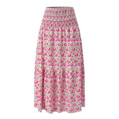 Take your style to the max with the Zoe Maxi Skirt. Wearing this flowy, high rise skirt with an abstract line pattern will make you feel loose and fancy-free. The flare and A-line design add a playful touch to this versatile, polyester piece. Specs: Material: Polyester Summer Printed Patterned Skirt, Summer Patterned Printed Skirt, Patterned Skirt For Vacation In Spring, Pleated Flared Skirt For Vacation, Patterned Skirt For Spring Vacation, Red Maxi Skirt With Elastic Waistband For Beach, Long Pleated Vacation Skirt, Pleated Long Skirt For Vacation, Summer Patterned Lined Skirt